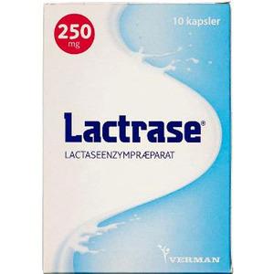 Lactrase er et enzym til lactoseintolerans, som anvendes for ikke at opleve gener ved indtagelse af mælkeprodukter