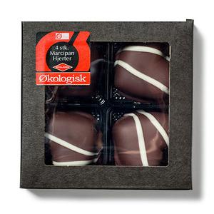 Økoladen Marcipanhjerter 4 stk i æske Ø - 75 g