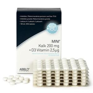 Abblo kalk + D3 vitamin i mini tabletter