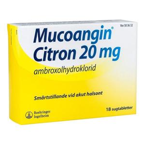 Mucoangin Citron - 18 sugetabletter