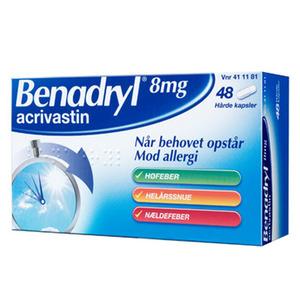 Benadryl 8 mg - 48 kapsler