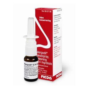 Allergodil Næsespray 0,14 mg - 70 doser