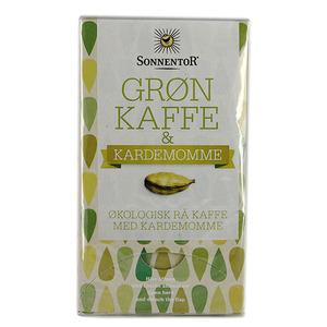 Sonnentor Grøn Kaffe & Kardemomme Ø - 18 br - forfriskende, harmonisk kaffe med et twist af kardemomme
