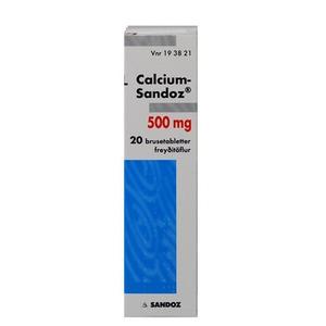 10: Calcium-Sandoz 500 mg - 20 brusetabletter