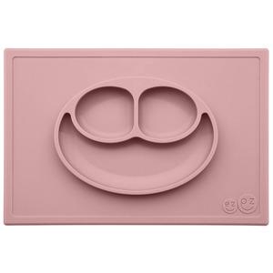 Ezpz happy mat - skridsikker tallerken i silikone - støvet rosa Billede af Ezpz happy mat - skridsikker tallerken i silikone - støvet rosa