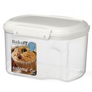 Sistema Opbevaringsboks m. kop hvid 1,56 L bakery har en udvidet forsegling omkring låget for en mere tæt lukning, hvilket sikrer at dine madvarer holdes friske i længere tid.