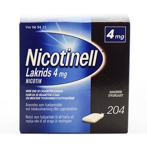 Nicotinell Tyggegummi (lakrids) 4 mg - 204 stk.