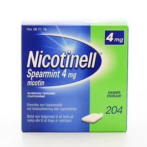 Nicotinell Tyggegummi (spearmint) 4 mg - 204 stk.
