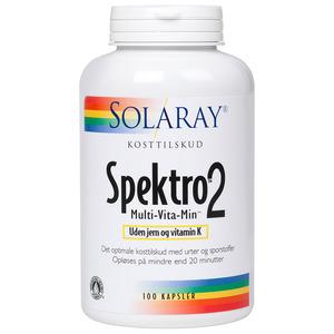 Solaray Spektro2 uden jern og vitamin K 100 kapsler