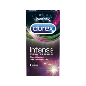 Durex kondom - intense - stimulerende ribber knopper - Med24.dk