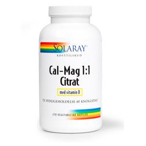 Solaray Calcium Magnesium Citrat 1:1 m. D-vitamin 270 kapsler - med24