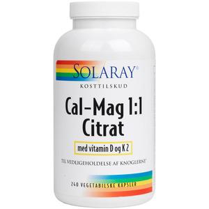 Calcium Magnesium 1:1 m 25 mcg D + 50 mcg K2 240 kapsler