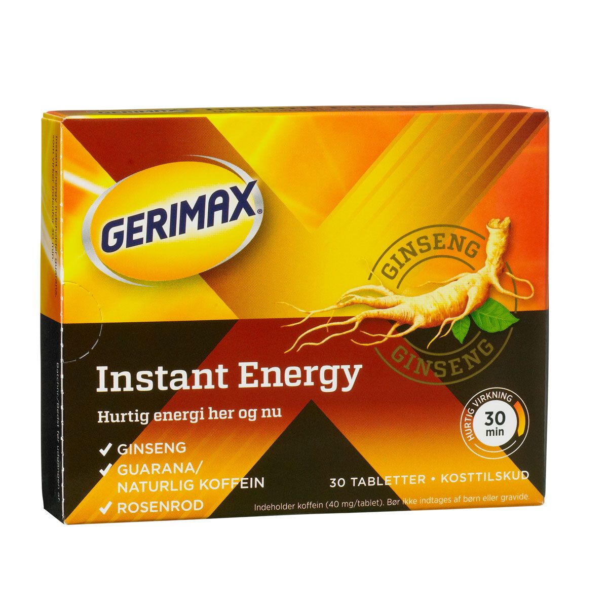Gerimax Instant Energy Tabletter 30 stk. Med24.dk