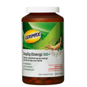 Gerimax Grøn Daglig Energi 50+ 240 tabletter
