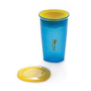 WOW cup kids - spildfri inkl. låg - blå