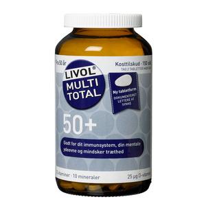 Livol Multi Total 50+ til dit immunsystem 150 tabletter - med24