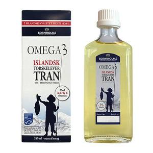 Bornholms islandsk tran Omega-3 - 240 ml.