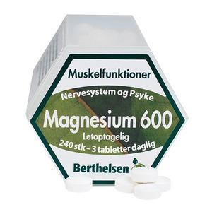Berthelsen Magnesium 600 240 vegetabilske tabletter - med24
