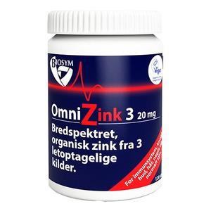 OmniZink 3 fra biosym er organisk zink 120 tabletter - med24