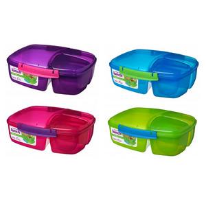 Sistema Triple Split Lunch Box with Youghurt pot 2 L
