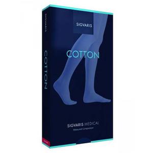 Sigvaris 200 cotton uden tå i sort 1 par - med24