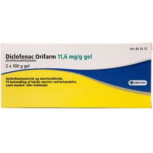 Diclofenac Orifarm gel 11,6 mg/6 - 2 x 100 g