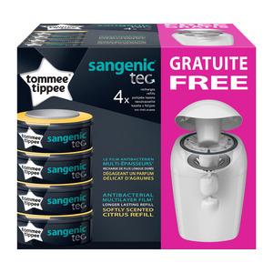 PAKKETILBUD - Sangenic refill 4 stk + 1 gratis blespand