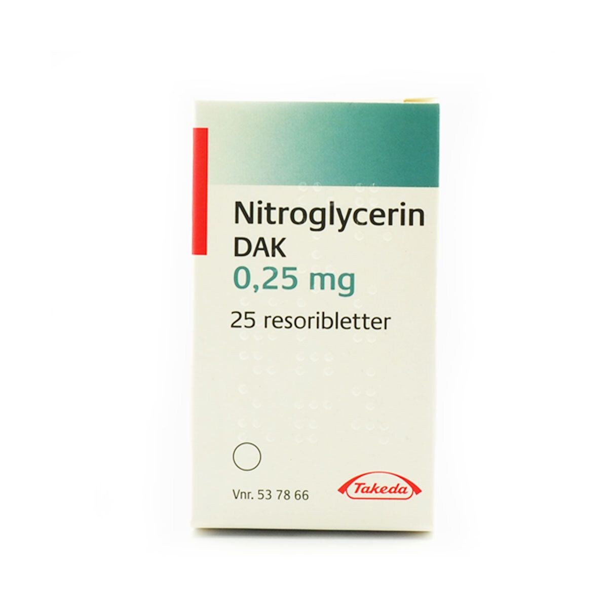Nitroglycerin 0,25 mg 25 resoribletter Med24.dk
