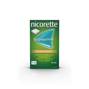 Nicorette Tyggegummi (Fruitmint), 2 mg - 30 stk