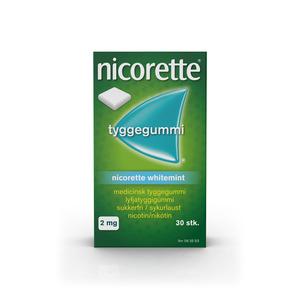 Nicorette tyggegummi (Whitemint), 2mg - 30 stk