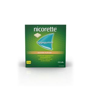 Nicorette Tyggegummi (Fruitmint), 4 mg - 210 stk