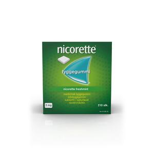 Nicorette Tyggegummi (Freshmint), 2 mg - 210 stk