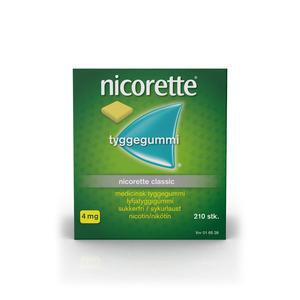 Nicorette Tyggegummi (Classic), 4 mg - 210 stk