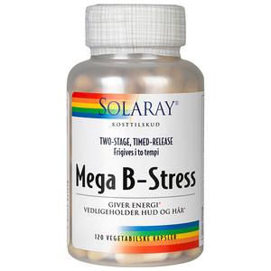 Solaray Mega B-Stress 120 vegetabilske kapsler - med24