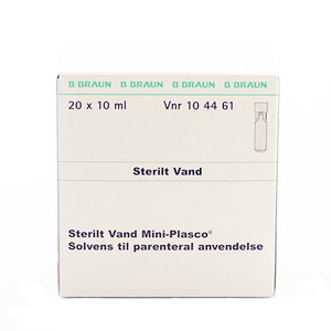B. Braun Medical Sterilt vand Mini-plasco Parenteral anvendelse - 20 x 10 ml