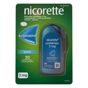 Nicorette Cooldrops Icy mint 2 mg - 20 sugetabletter