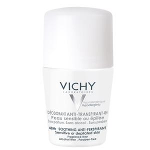 Vichy Antiperspirant 48Hr Deo Roll-on - Uparfumeret - 50 ml deodorant uden parfume