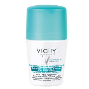Vichy Deo Roll-on Anti-trace - 50 ml deodorant mod gule misfarvninger