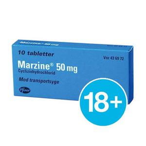 Marzine, 50mg - 10 tabletter