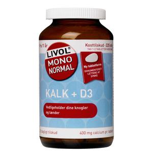 Livol Kalk + D3 vitamin 225 tabletter
