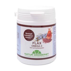 Natur-Drogeriet Bio Flax Omega-3 - 180 kapsler - Med24.dk