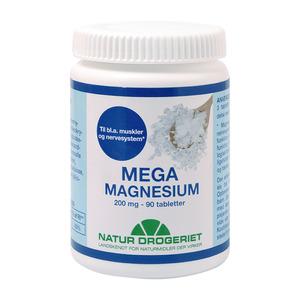 Natur-Drogeriet Mega Magnesium 200mg - 90 tab - Med24.dk