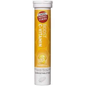 Livol C-Vitamin Boost brusetablet med Citron smag 20 stk.