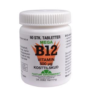 Natur-Drogeriet Mega B12 vitamin 500 mcg - 60 kapsler