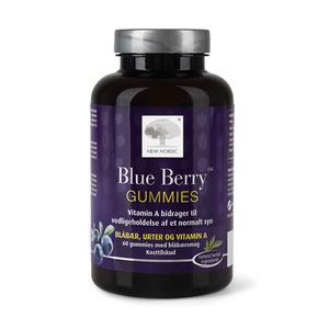 New Nordic Blue Berry gummies kosttilskud syn øjne a-vitamin - Med24.dk