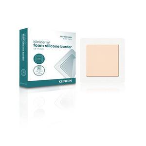 Klinion Wound Care, Kliniderm Foam Silikone Border - Skumbandage - 10x10cm - 5 stk Billede af Klinion Wound Care, Kliniderm Foam Silikone Border - Skumbandage - 10x10cm - 5 stk