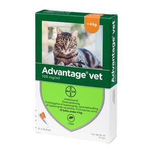 Advantage pour-on Vet kat, 0-4 kg