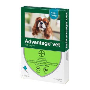 Advantage pour-on Vet hund, 4-10 kg