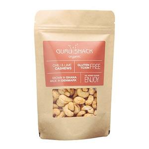 Guru Snack Cashews Chili & lime - 100 g cashewnødder - Med24.dk
