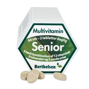 Berthelsen Senior 65+ ældre multivitamin kosttilskud - Med24.dk